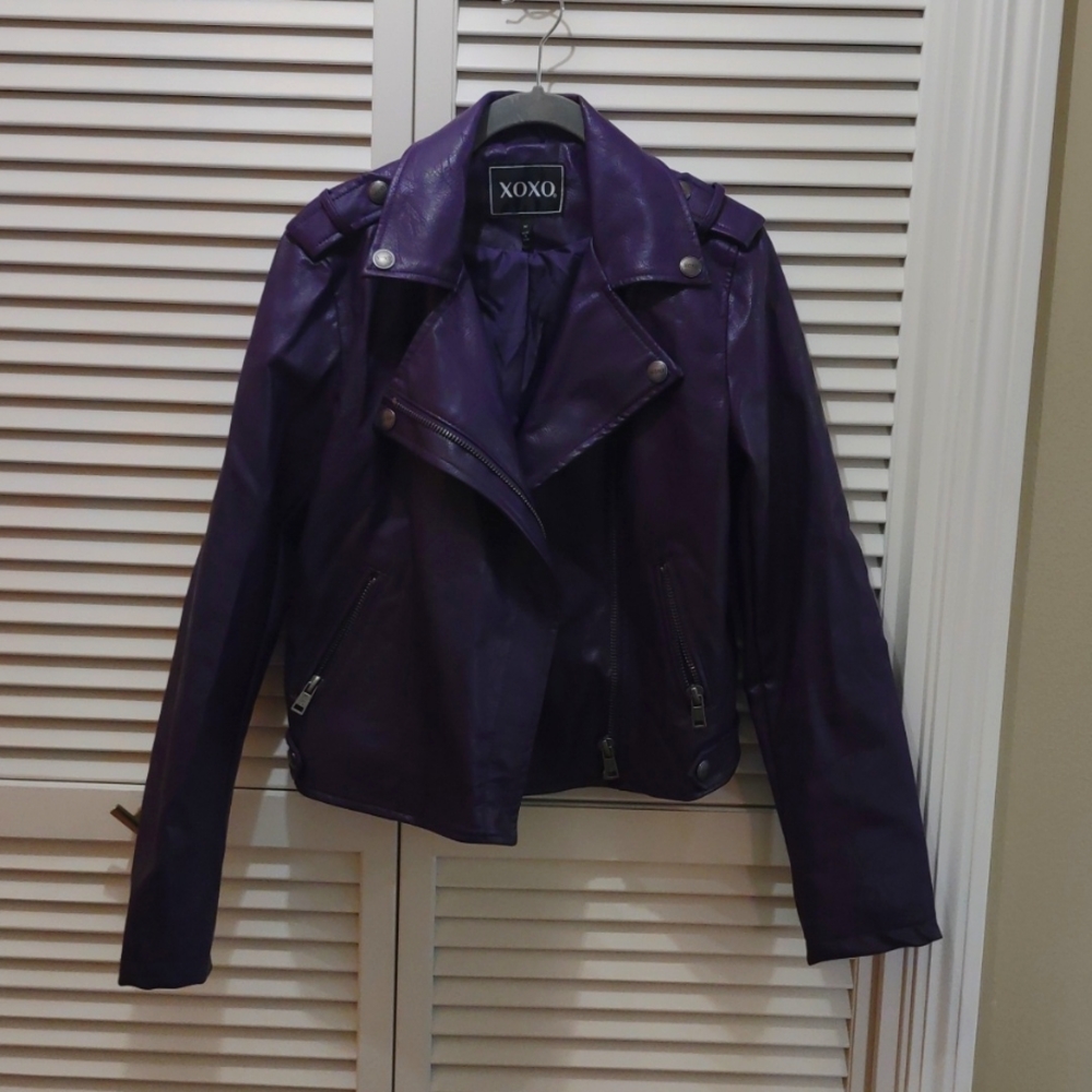 Faux leather purple biker style ja a Ashley